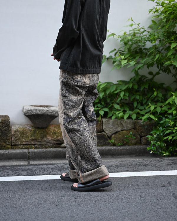 x-ray jacquard denim trouser
