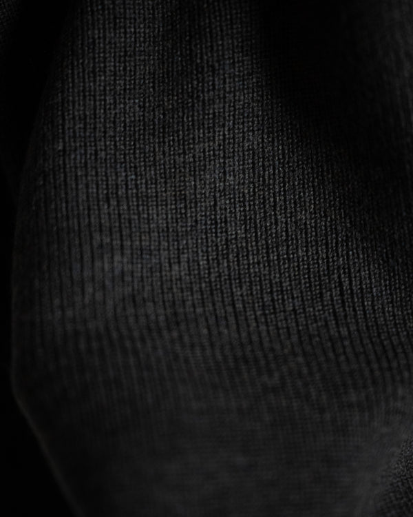120'S WOOL HALF ZIP KNIT