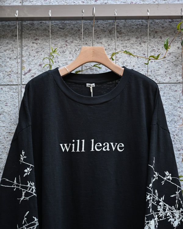 My L/S TEE "will leave", black