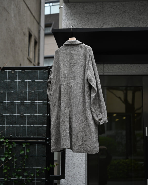 LONG COOK JACKET, special twisted yarn fabrics