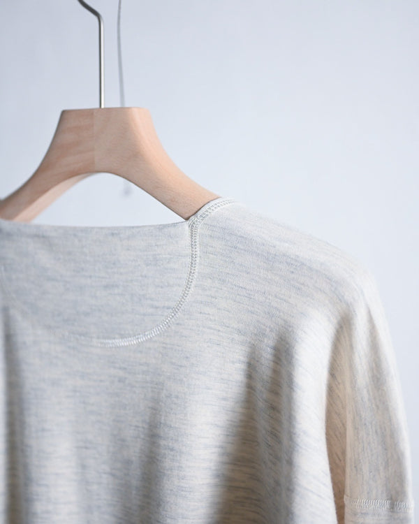 CASHMERE INTERLOCK CREW NECK LONG SLEEVE