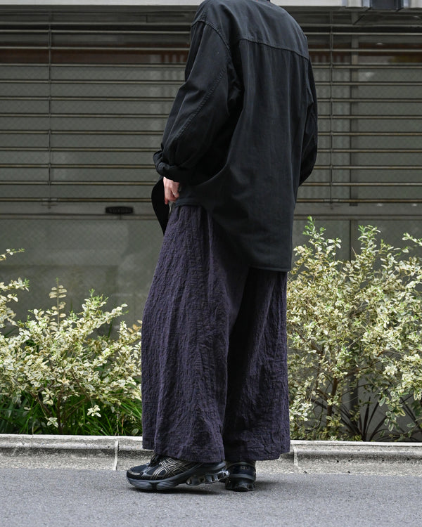 EX. BAGGY PANTS, slub yarn dobby cloth