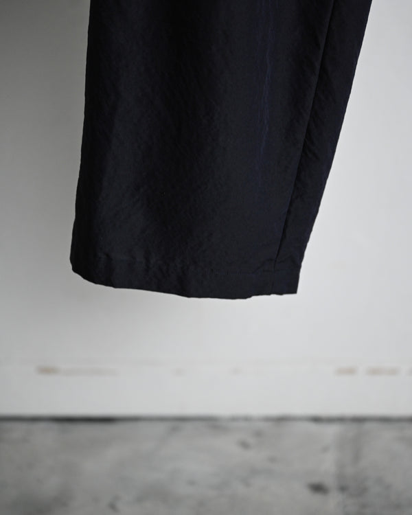 WASHED WOOL SILK DRAWSTRING PANTS