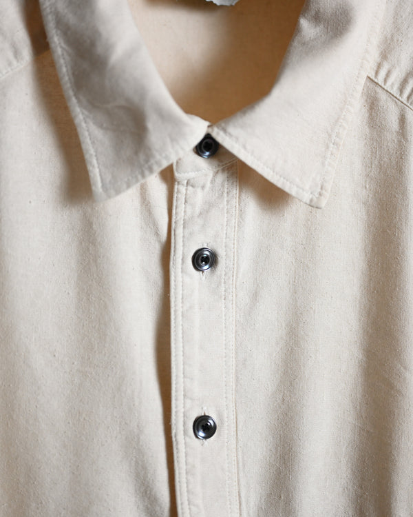 L/S NEP BOXY SHIRT, d.white