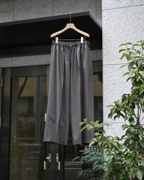 WOOL EXTRA WIDE TROUSERS, dark brown