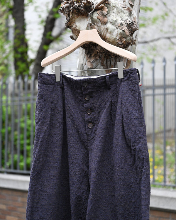 HOOK PANTS, slub yarn dobby cloth