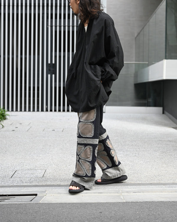 SMOCK-black, canvas linen