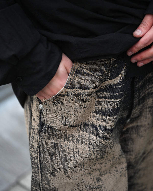 x-ray jacquard denim trouser