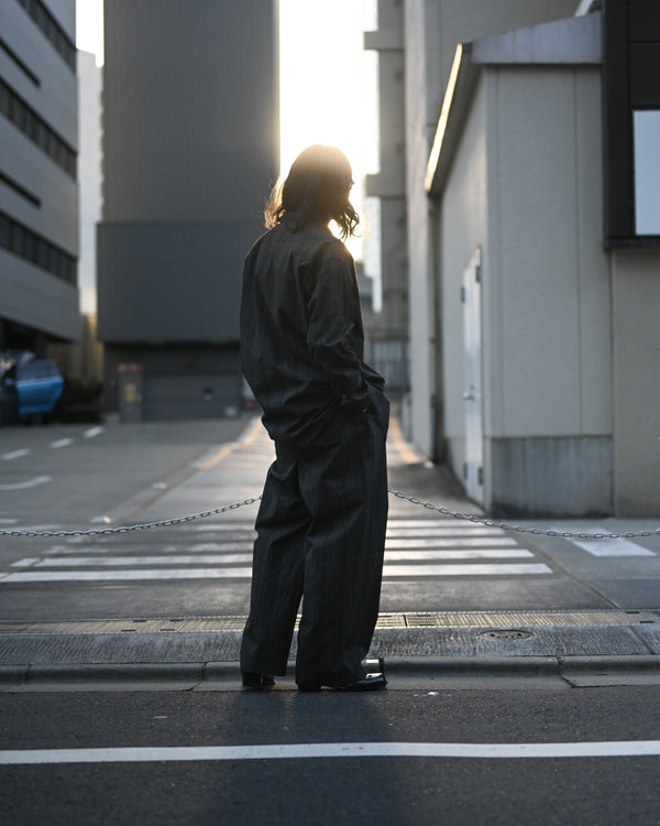 ex. MADRAS STRIPE BIG SHIRT LS
