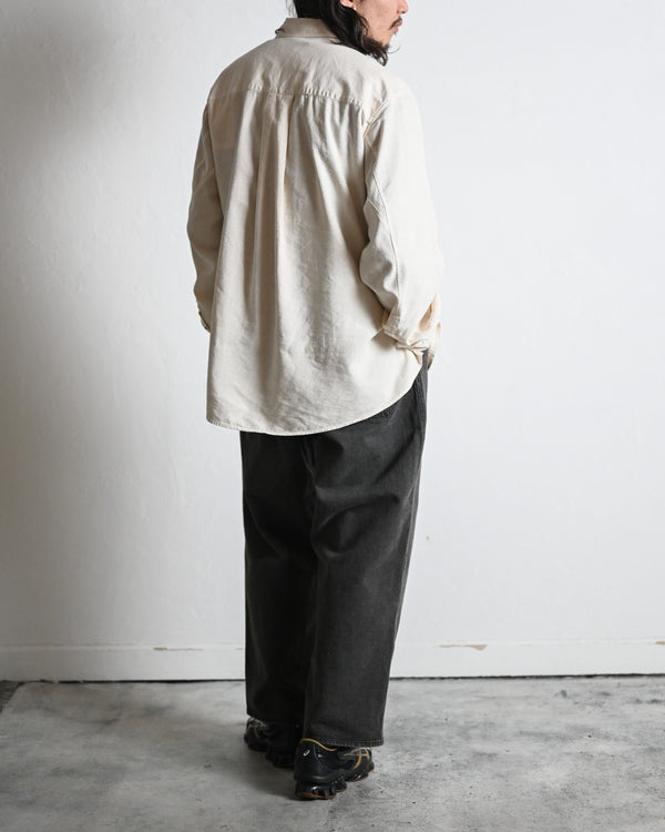 L/S NEP BOXY SHIRT, d.white
