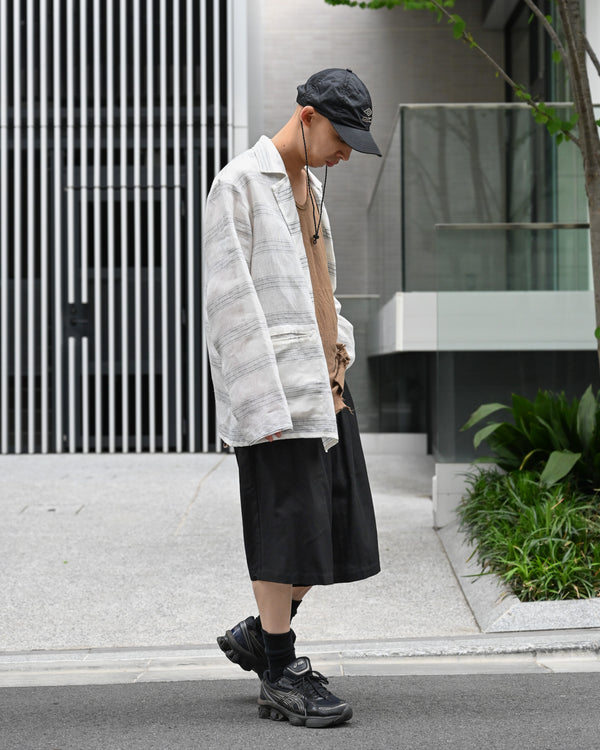 MULTI STRIPED OVER SH-JKT, white