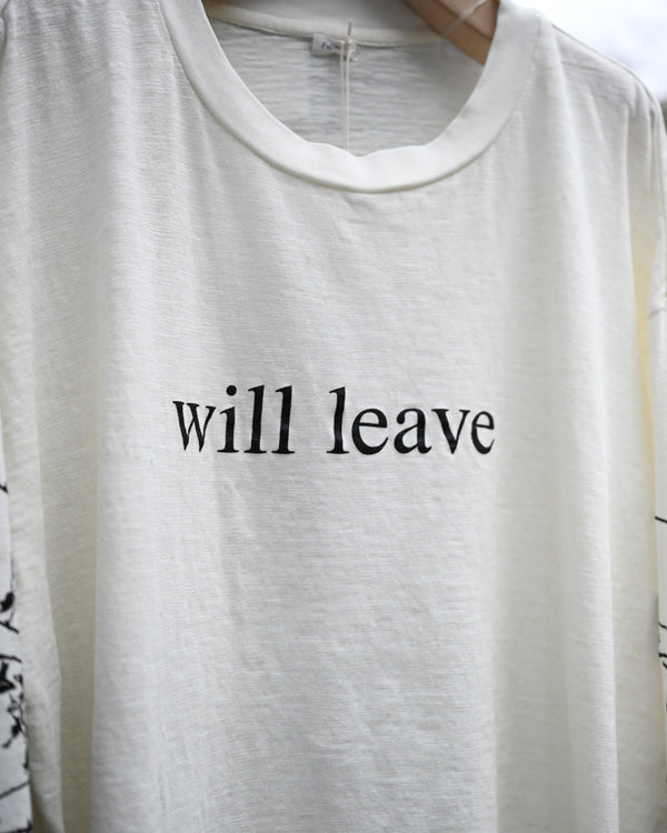 My L/S TEE "will leave", white