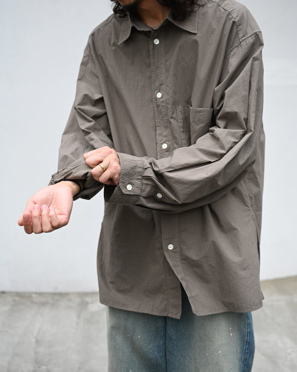 SHRINK OVER SHIRT, d.brown