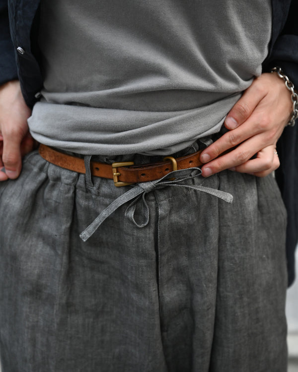Sumi-Dyed Linen Wide Pants