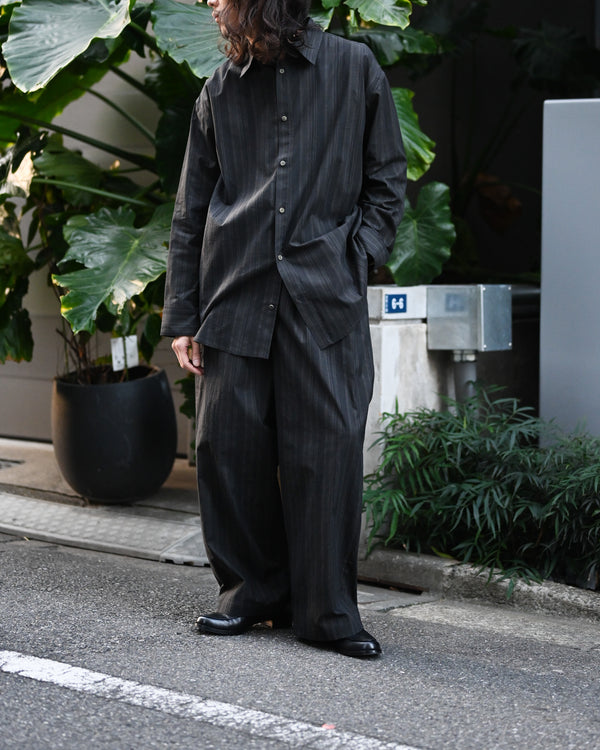 ex. MADRAS STRIPE BIG SHIRT LS