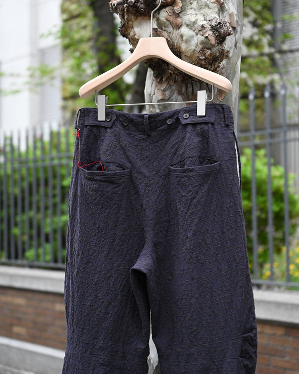 HOOK PANTS, slub yarn dobby cloth