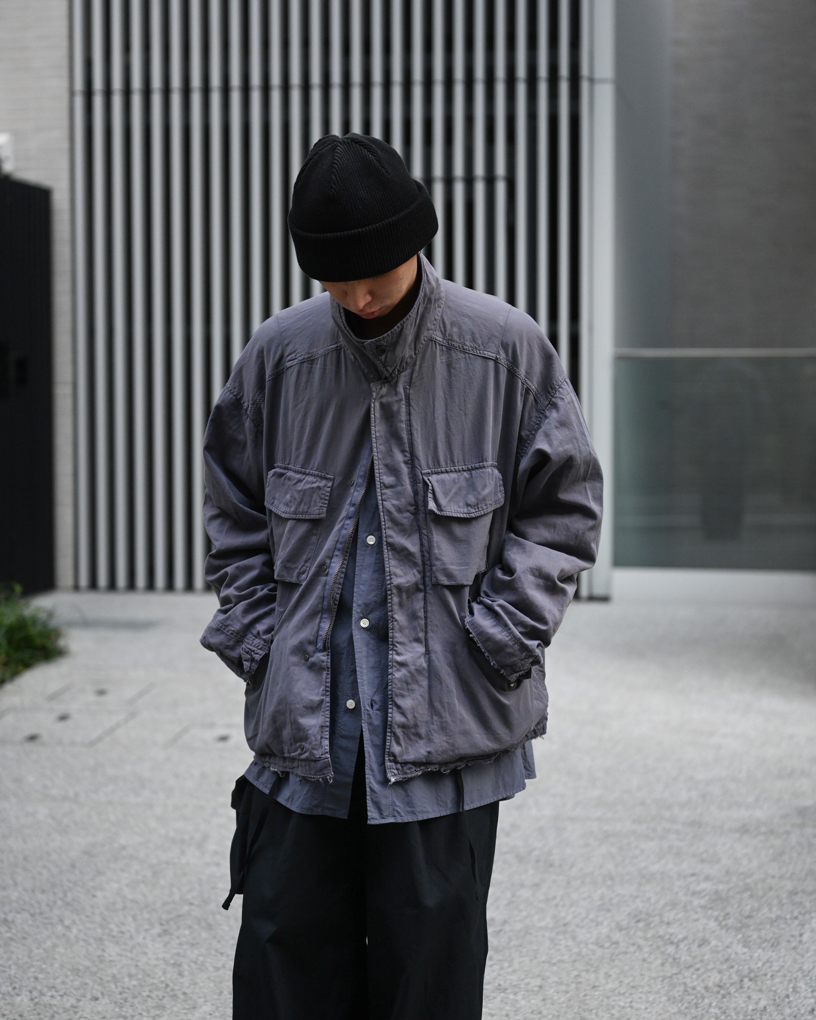 ANCELLM アンセルム - AGING FIELD JACKET, navy – coelacanth