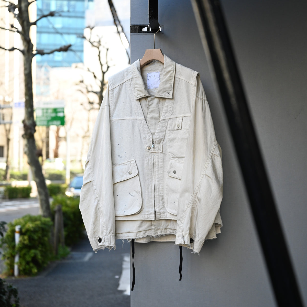 ANCELLM アンセルム - C/R DUCK UTILITY VEST, white – coelacanth