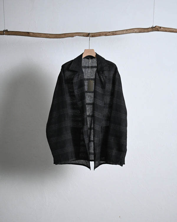 MULTI STRIPED OVER SH-JKT, black