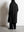 HOODED COAT, charcoal brown mixed color kasuri