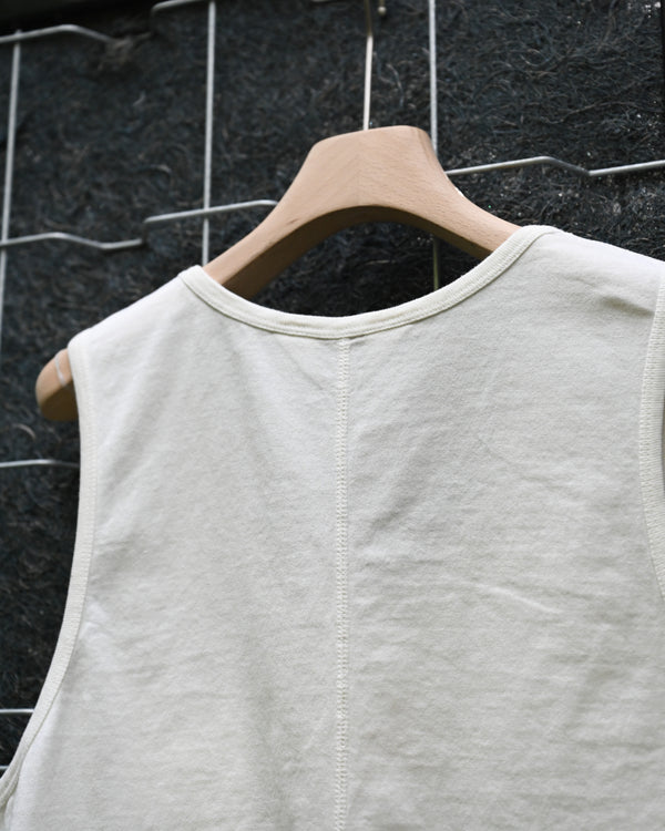 UNEVENNESS TANK TOP, g.white
