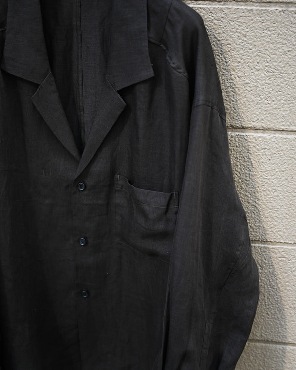 100/S LINEN TAILORED SHIRT, brown