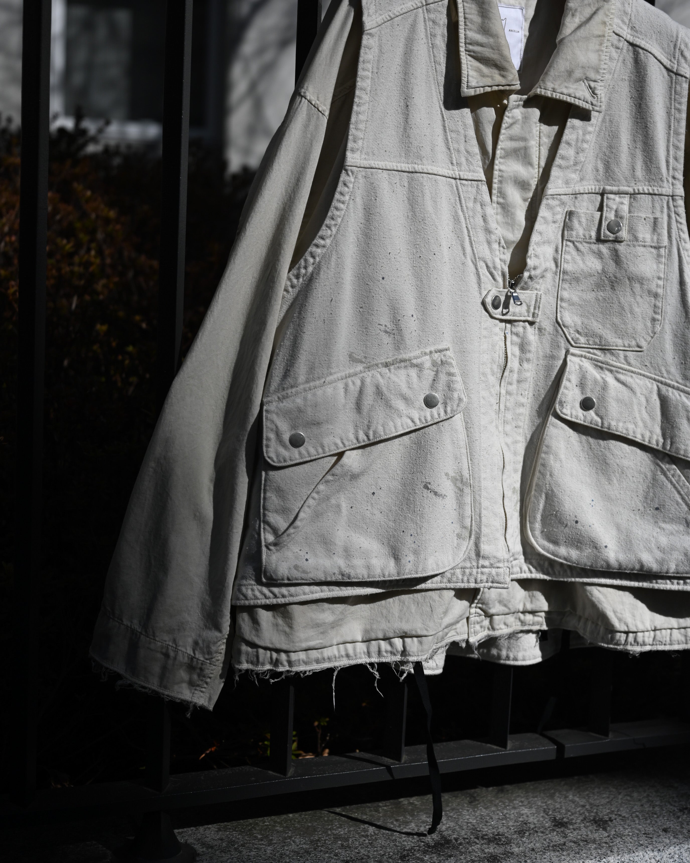 ANCELLM アンセルム - C/R DUCK UTILITY VEST, white – coelacanth