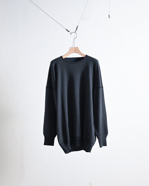 CASHMERE INTERLOCK CREW NECK LONG SLEEVE