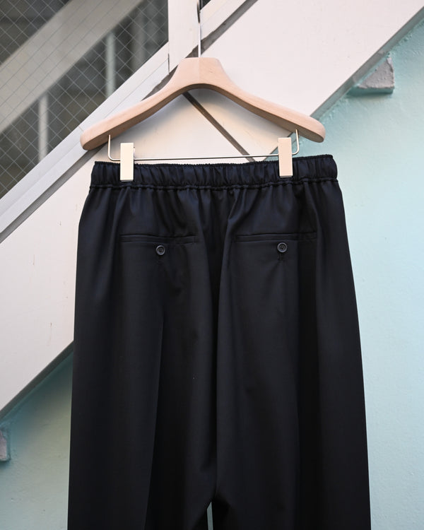 WOOL EXTRA WIDE TROUSERS, black