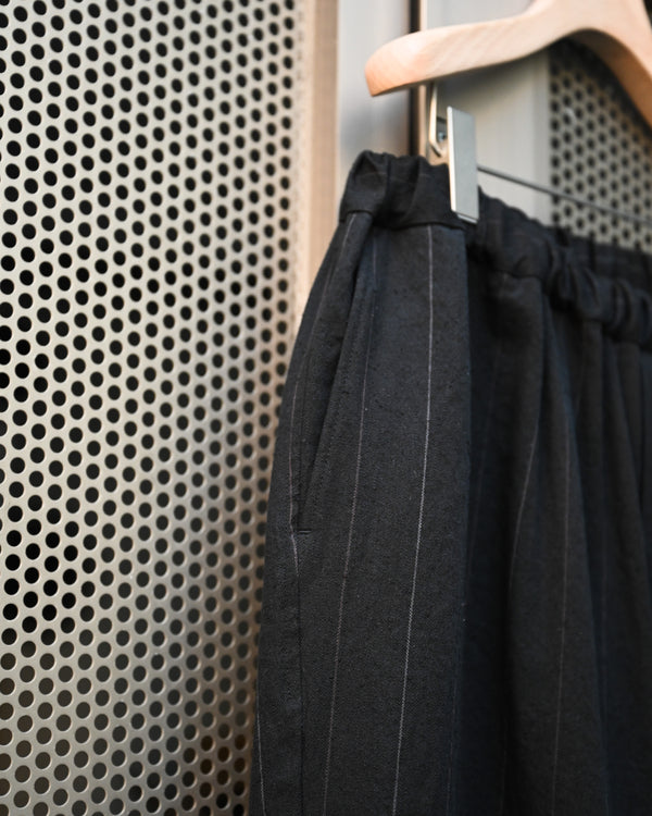 BAGGY EASY PANTS, linen×cotton×silk, stripe