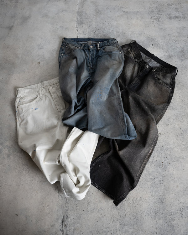 STRAIGHT WIDE DENIM PANTS