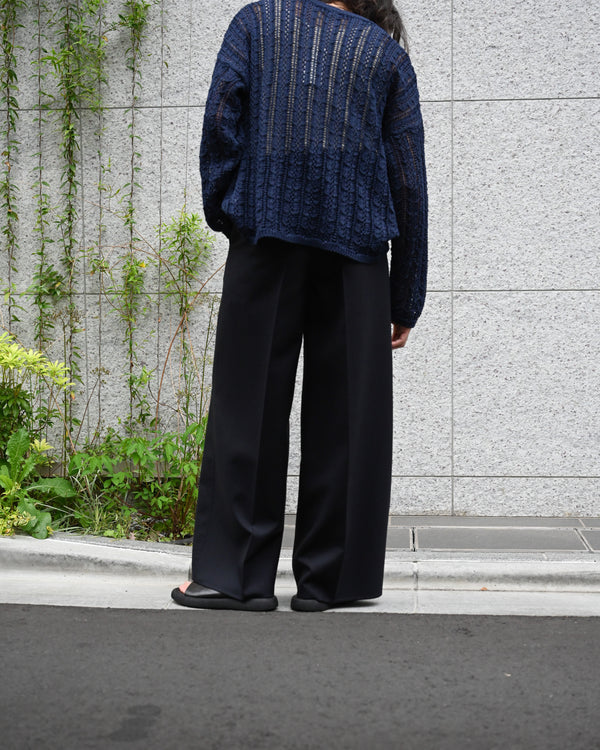 FINE WOOL REVER TROUSERS