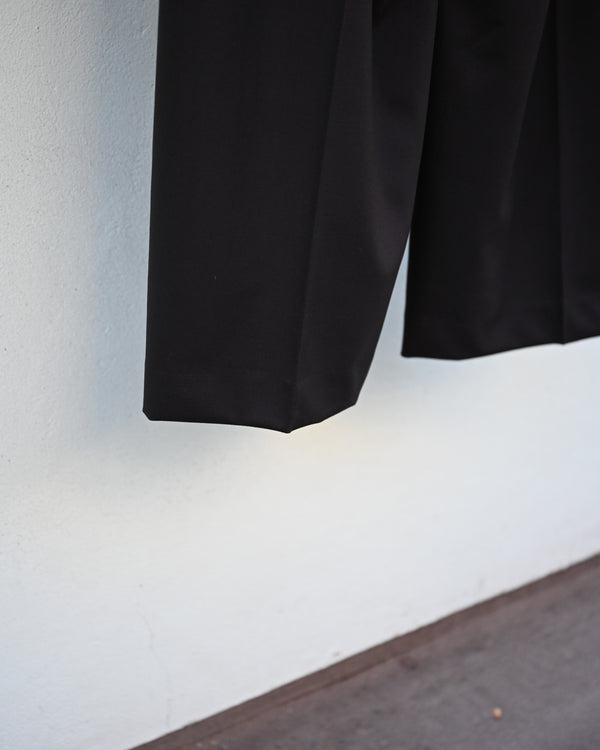 WOOL EXTRA WIDE TROUSERS, black