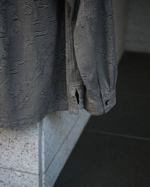 AGING LACE WORK SHIRT, gray