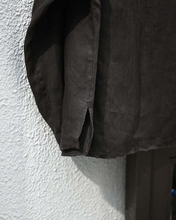 100/S LINEN TAILORED SHIRT, brown