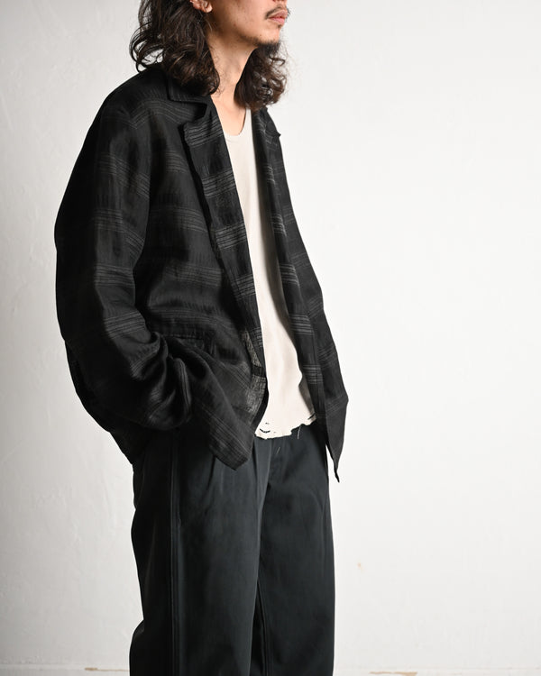 MULTI STRIPED OVER SH-JKT, black
