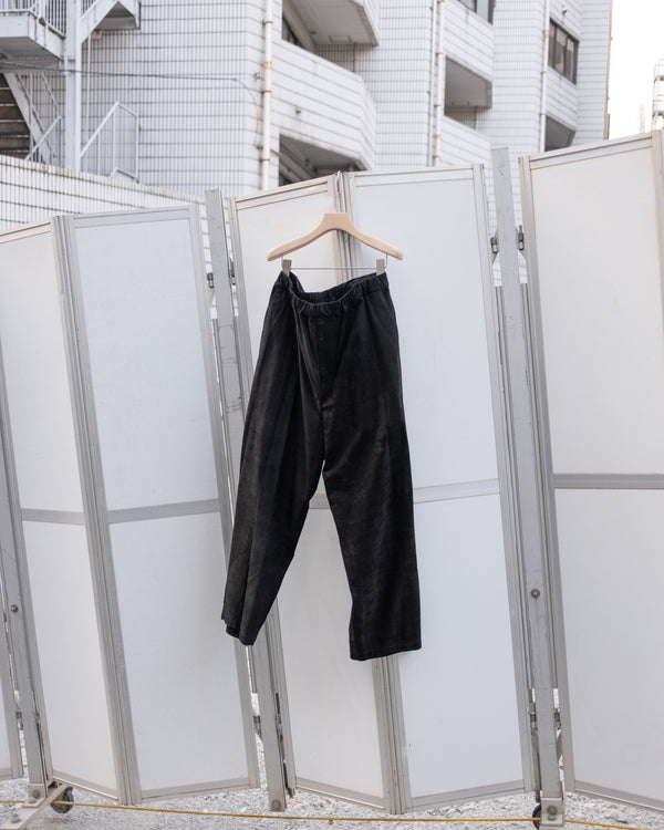 WIDE EASY PANTS, nubuck leather