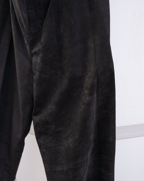 WIDE EASY PANTS, nubuck leather