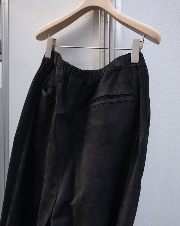 WIDE EASY PANTS, nubuck leather