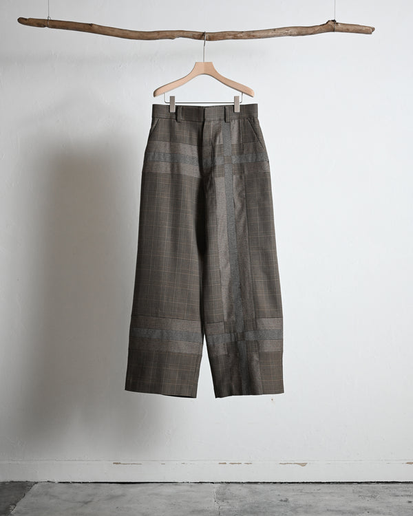 Wide Straight pants 001, Check