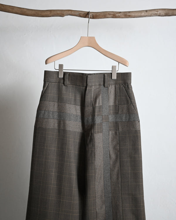 Wide Straight pants 001, Check