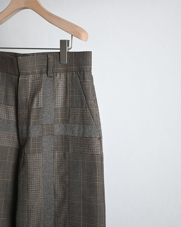 Wide Straight pants 001, Check