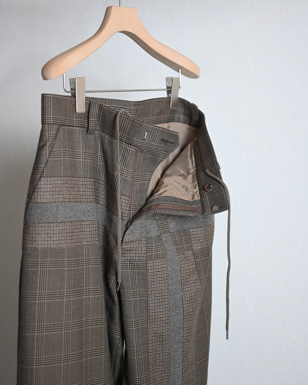 Wide Straight pants 001, Check
