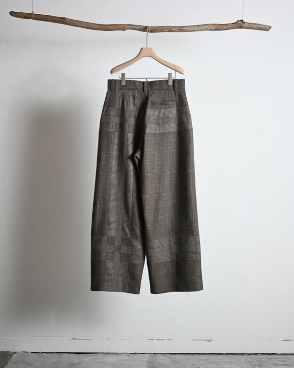 Wide Straight pants 001, Check