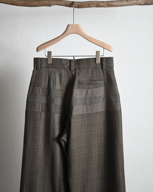 Wide Straight pants 001, Check