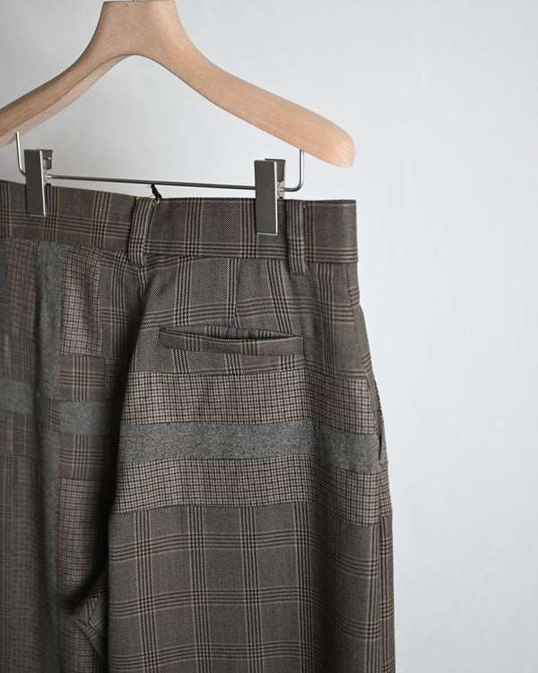 Wide Straight pants 001, Check