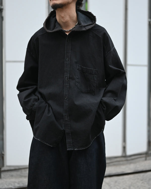 DENIM HOODIE SHIRT
