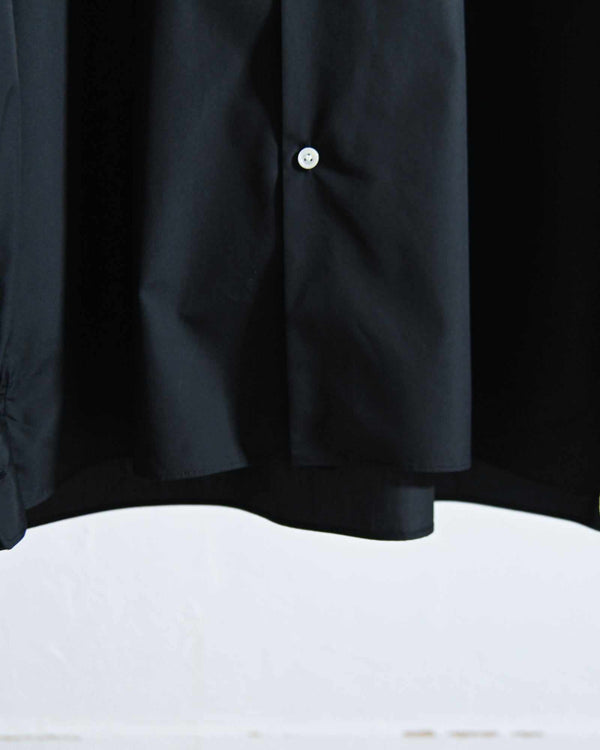 BOX / henley neck collar shirt L/S, BLACK.-KIMURA-COELACANTH