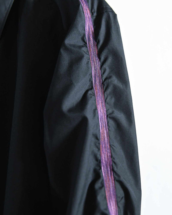 20needles / split raglan sleeve shirt, BLACK × MULTI COLOR stitch #7.-KIMURA-COELACANTH