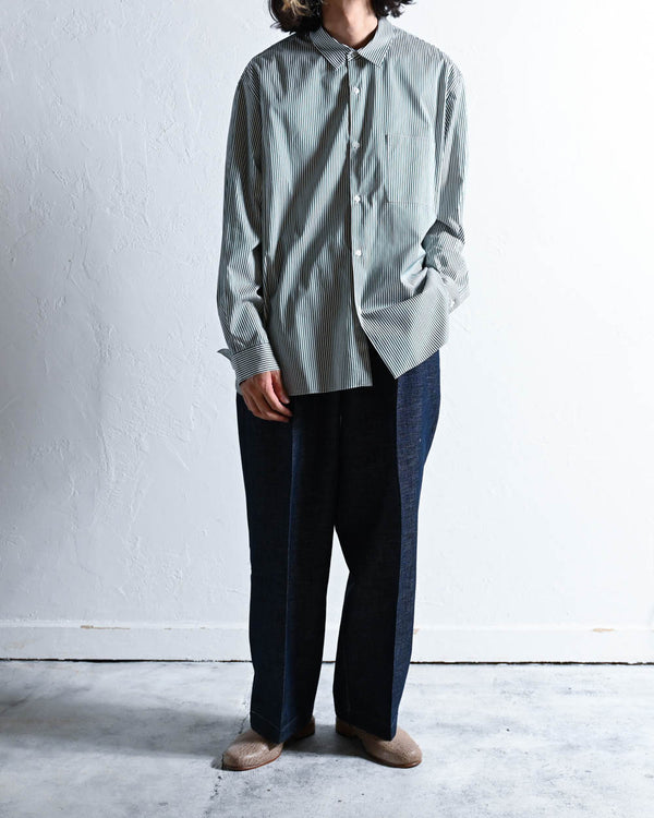 BASIC SHIRT, woven stripe woven by Italy-CONTROLLA+-COELACANTH